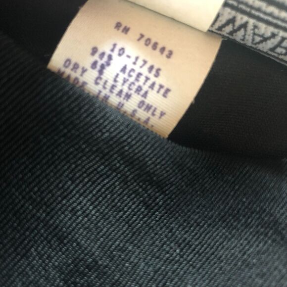 Vintage Jessica Howard Maxi Dress Black Stretch Ruched Jeweled Sheath Size 8 - Picture 7 of 12